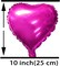 Hot Pink Heart Foil Mylar Balloons - Valentines Day Party Wedding Bachelorette Anniversary Birthday Bridal Shower Party Favors Balloons Decorations, 50pc